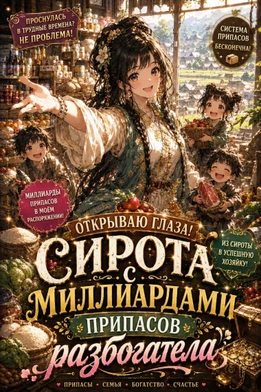 Обложка Открываю глаза! Сирота с миллиардами припасов разбогатела